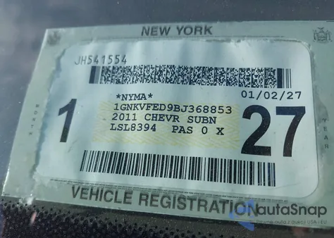 2011 Chevrolet Traverse Ls from USA, damaged, VIN 1GNKVFED9BJ368853